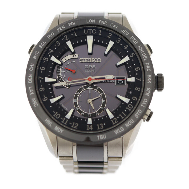 SEIKO - SEIKO セイコー  アストロン 腕時計 SBXA015 7X52-0AF0 チタン セラミック  ブラック   GPS ソーラー電波 【本物保証】