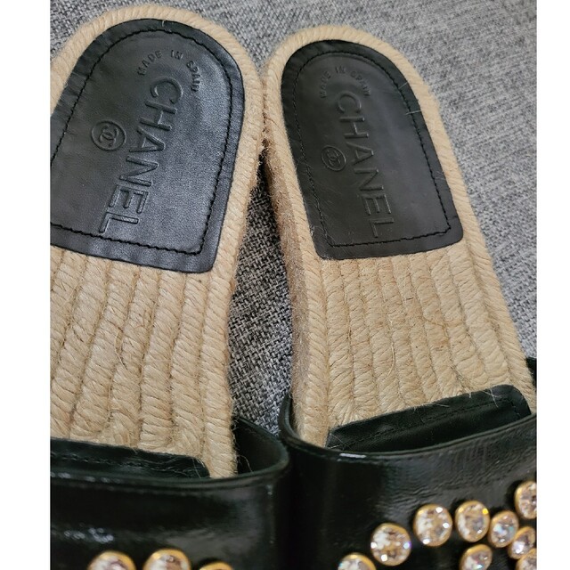 Chanel Sandals G39728 X01000 94305 , Black, 36