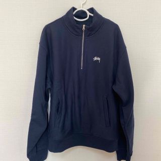 ステューシー(STUSSY)のSTUSSY ハーフジップ ネイビー 希少XL (スウェット)