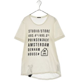 デンハム(DENHAM)のDENHAM デンハム フロントロゴデザイン Tシャツカットソー ホワイト(Tシャツ/カットソー(半袖/袖なし))