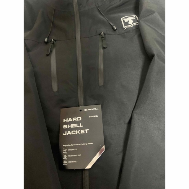 JACKALL(ジャッカル)のハードシェルジャケット【ブラック】XLサイズ メンズのジャケット/アウター(マウンテンパーカー)の商品写真