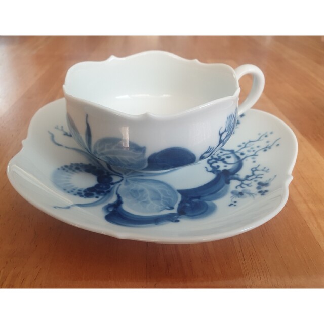 マイセン Meissen ブルーオーキッド ティーカップ 2客 ソーサー 1客