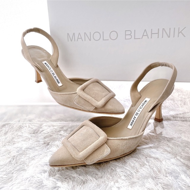 MANOLO BLAHNIK マノロブラニク フラットシューズ パンプス 美品 ...