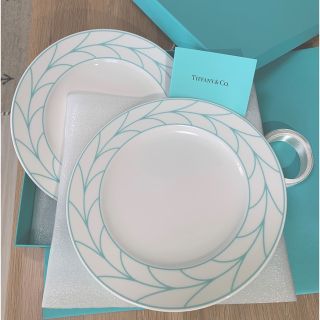 ティファニー(Tiffany & Co.)の【新品】TIFFANY&Co. ティファニー　プレート　ウィートリーフペア１箱(食器)