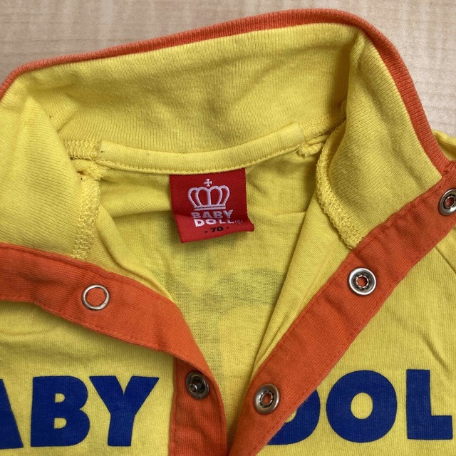 BABYDOLL(ベビードール)の[ベビー70]BABY DOLL半袖ロンパース キッズ/ベビー/マタニティのベビー服(~85cm)(ロンパース)の商品写真