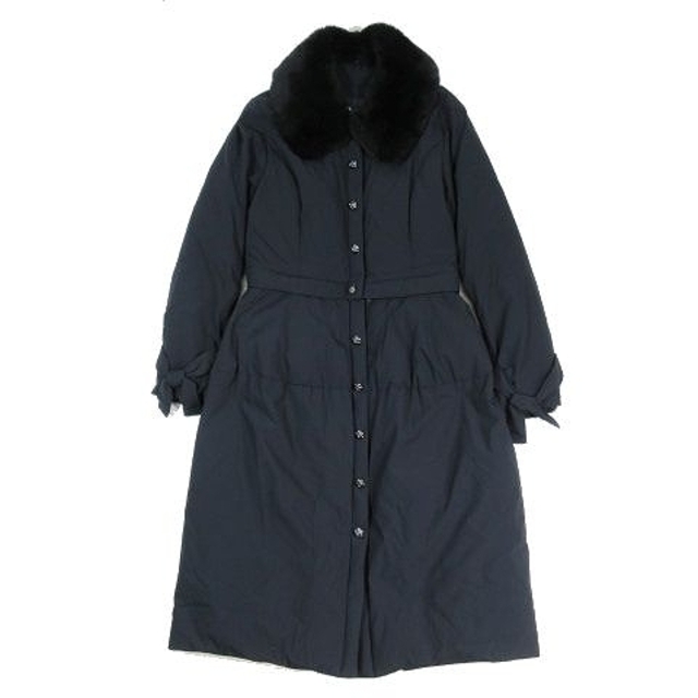 43cm袖丈19AW 美品 ルネ Rene ダウンコート ジャケット 2WAY ファー付き