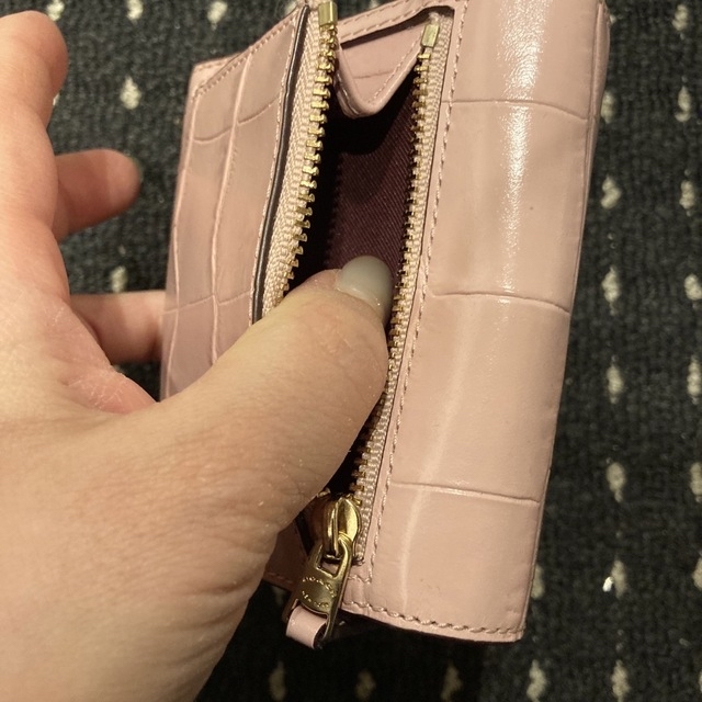 COACH(コーチ)のコーチ折りたたみ財布　超美品　ピンククロコダイルの型押し レディースのファッション小物(財布)の商品写真