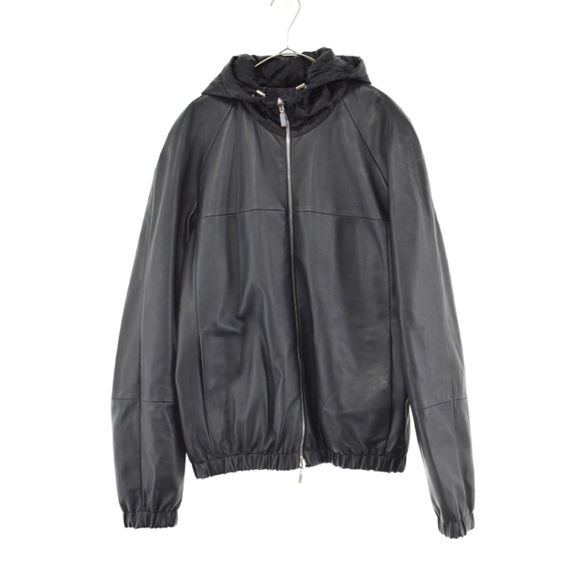Dior - DIOR ディオール Oblique Reversible Leather Jacket 013L421B0386 オブリーク リバーシブル レザーブルゾン ネイビー