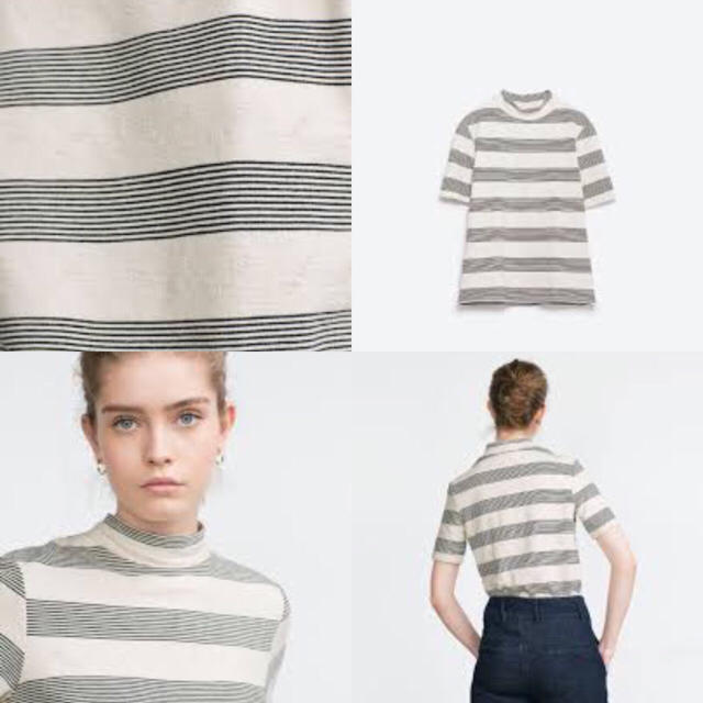 ZARA(ザラ)の専用！試着のみ✦ZARA/ストライプ トップス レディースのトップス(Tシャツ(半袖/袖なし))の商品写真