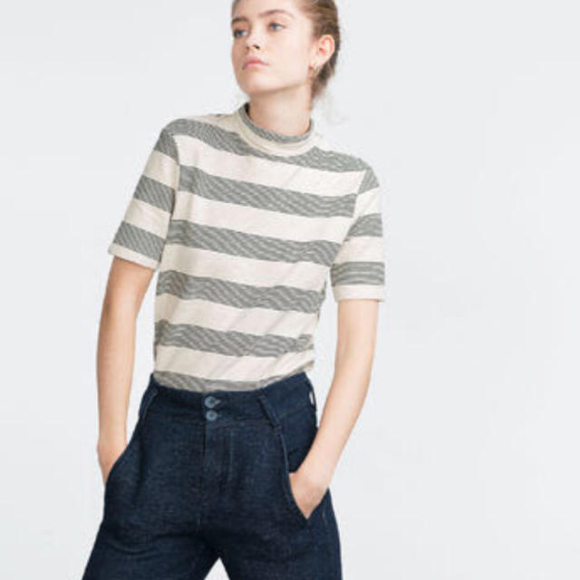 ZARA(ザラ)の専用！試着のみ✦ZARA/ストライプ トップス レディースのトップス(Tシャツ(半袖/袖なし))の商品写真