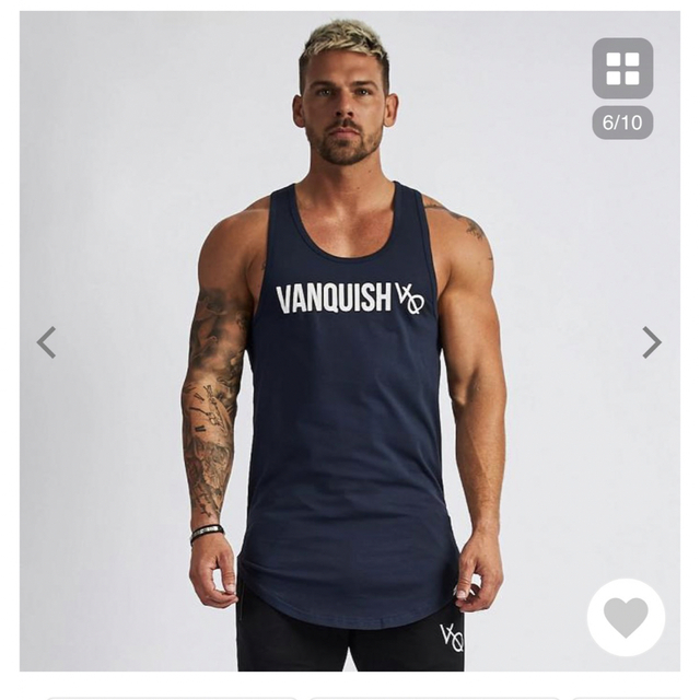VANQUISH - VANQUISH FITNESS VQ タンクトップ ネイビー Sサイズの通販