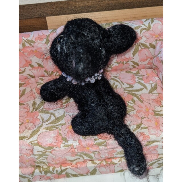 ハンドメイド羊毛フェルト　黒猫 ハンドメイドのぬいぐるみ/人形(その他)の商品写真