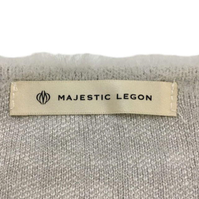 MAJESTIC LEGON(マジェスティックレゴン)のマジェスティックレゴン セーター ニット ナイロン チェック 長袖 M グレー レディースのトップス(ニット/セーター)の商品写真