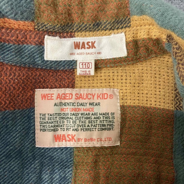 WASK(ワスク)のWASK ワスク　長袖シャツ　カラフル　110 キッズ/ベビー/マタニティのキッズ服男の子用(90cm~)(ブラウス)の商品写真