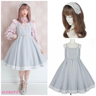 アンジェリックプリティー(Angelic Pretty)の【2点set】ennui doll JSK&カチューシャ(ひざ丈ワンピース)