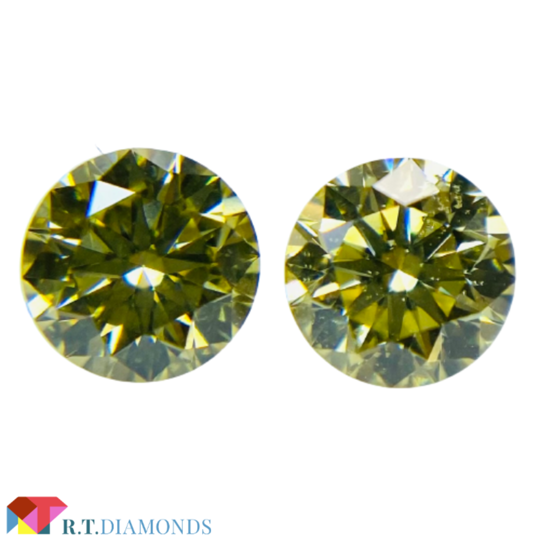 FANCY YELLOW 0.226ct/0.221ct/RD/RT1607