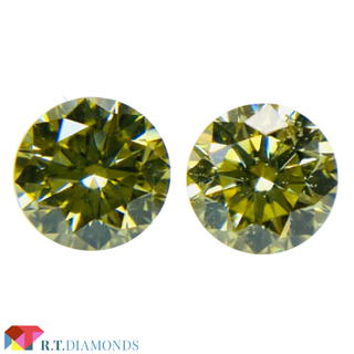 FANCY YELLOW 0.226ct/0.221ct/RD/RT1607(その他)