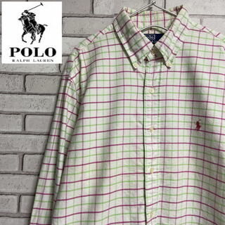 ポロラルフローレン(POLO RALPH LAUREN)の90s RALPH LAUREN 長袖BDシャツ チェック柄 マルチカラー L(シャツ)