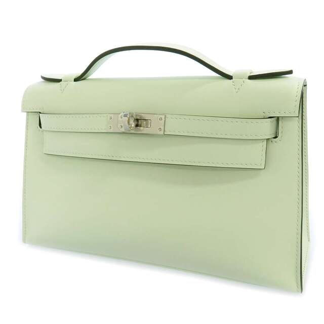 【お買得!】 エルメス - Hermes ハンドバッグ バッグ HERMES U刻印 ヴォースイフト ヴェールフィズ/シルバー金具 ポシェットケリー ハンドバッグ