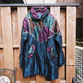 グリモワール(Grimoire)の90's Vintage Patchwork nylon midi coat(ナイロンジャケット)