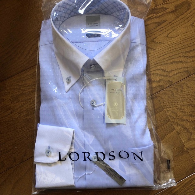 クレリックシャツ　ボタンダウン　綿100 lordson  長袖