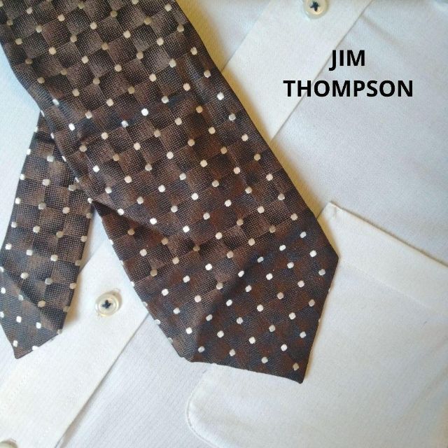 Jim Thompson(ジムトンプソン)の【どれでも1本600円、２本で1000円】色:ブラウン系 メンズのファッション小物(ネクタイ)の商品写真