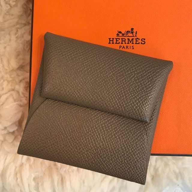 ★美品★HERMES　バスティア　コインケース　エトゥープ　C刻印　2018年