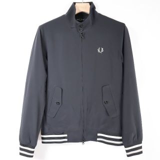 フレッドペリー(FRED PERRY)のFRED PERRY　ビームス別注ハリントンジャケット　メンズ　Sサイズ　黒(ナイロンジャケット)