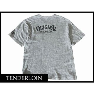 テンダーロイン(TENDERLOIN)の希少 XL テンダーロイン 霜降り ボディ バック ロゴ ポケット Tシャツ(Tシャツ/カットソー(半袖/袖なし))