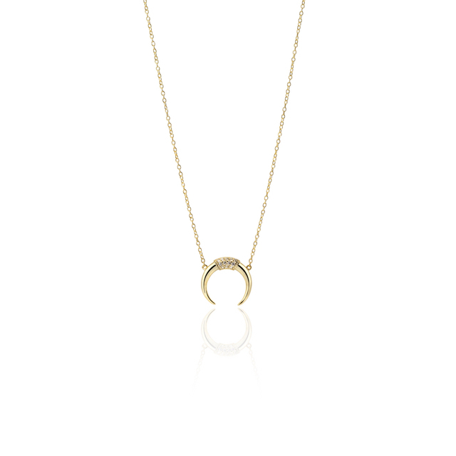 AHKAH(アーカー)のcrescent moon necklace 18k gold-plated レディースのアクセサリー(ネックレス)の商品写真