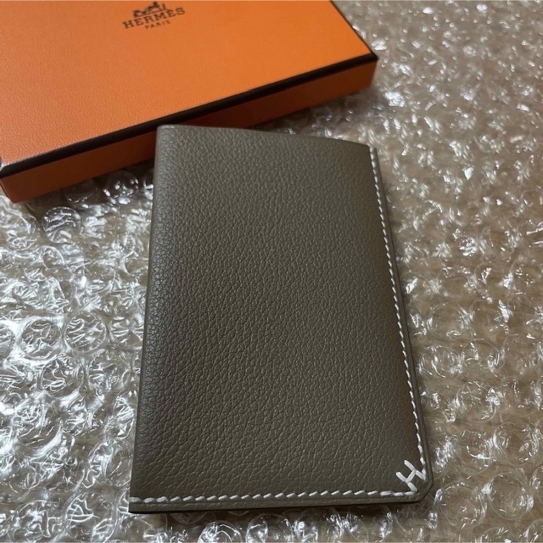 ファッション小物HERMES エルメス カードケース Hセリエ エトゥープ 新品 未使用