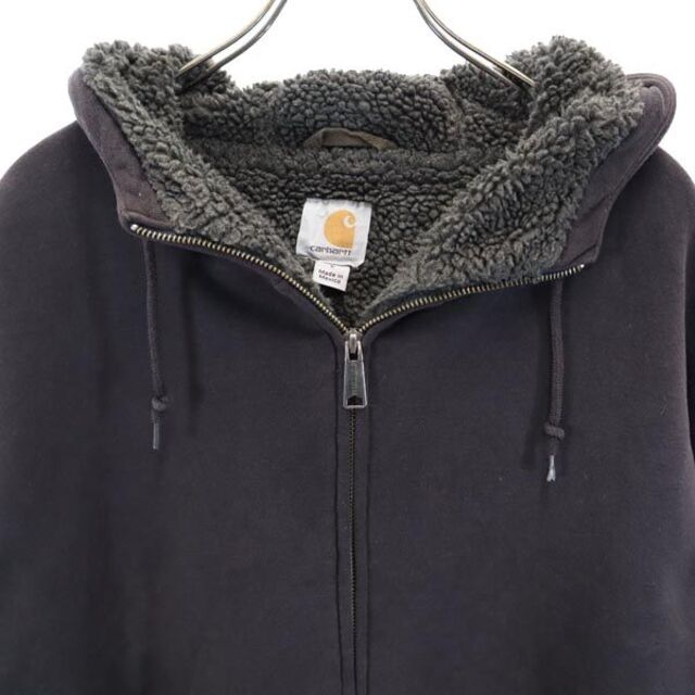 carhartt(カーハート)のカーハート スウェット ジップパーカー L ブラウン系 Carhartt 裏ボア メンズ 【中古】  【230220】 メンズのトップス(パーカー)の商品写真