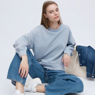 ユニクロ(UNIQLO)のタグ付き　UNIQLO ユニクロ スウェットクルーネックシャツ(ブルゾン)