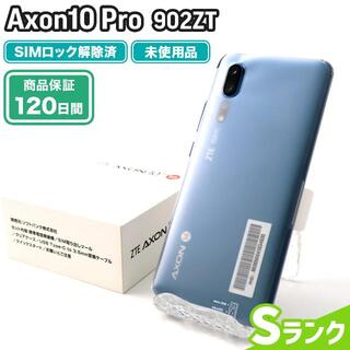 ゼットティーイー(ZTE)の902ZT Axon 10 Pro 5G ブルー Softbank 未使用 Sランク 本体【エコたん】(スマートフォン本体)