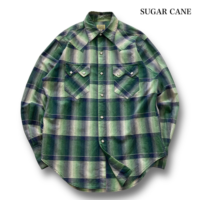 Sugar Cane(シュガーケーン)の【SUGAR CANE】 シュガーケーン ランチウエア チェックウエスタンシャツ メンズのトップス(シャツ)の商品写真