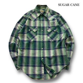 シュガーケーン(Sugar Cane)の【SUGAR CANE】 シュガーケーン ランチウエア チェックウエスタンシャツ(シャツ)