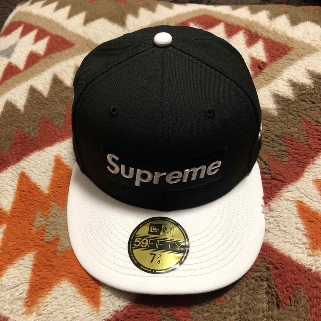 帽子supreme cap Black 7 3/8 キャップ