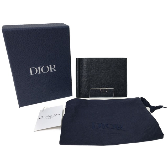 ファッション小物▼▼Christian Dior クリスチャンディオール ディオールオム メンズ マネークリップ カードケース ブラック