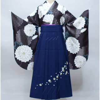 袴セット ジュニア用へ直し 135～150cm 茶色 袴色変更可 NO36035(和服/着物)