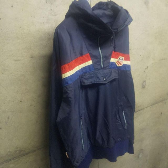 グリーン・ホワイト系 完成品♪ 90s レトロ DESCENTEデサント ナイロン