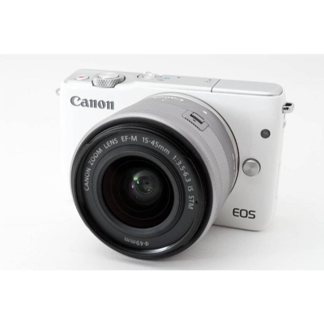 ホワイトWi-Fi&自撮りCanon EOS M10 pa.pe