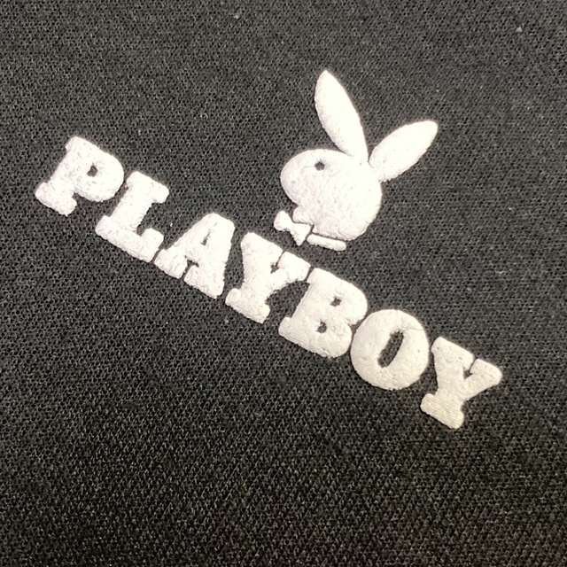PLAYBOY(プレイボーイ)のPLAYBOY半袖ジップアップパーカー/立体ビッグバニー/エンブレム刺繍/XL メンズのトップス(パーカー)の商品写真