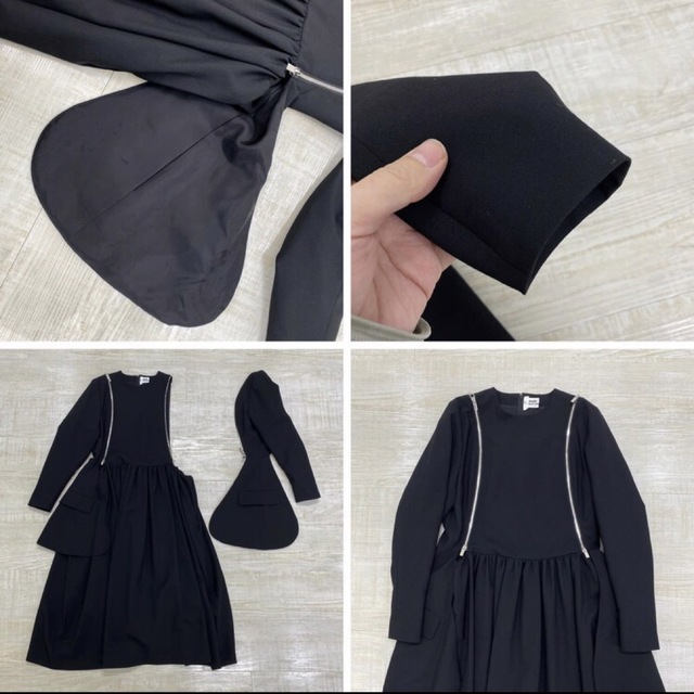 noir kei ninomiya(ノワールケイニノミヤ)の22aw ノワール ケイニノミヤ ギャルソン 2way ジップ ワンピース S レディースのワンピース(ロングワンピース/マキシワンピース)の商品写真