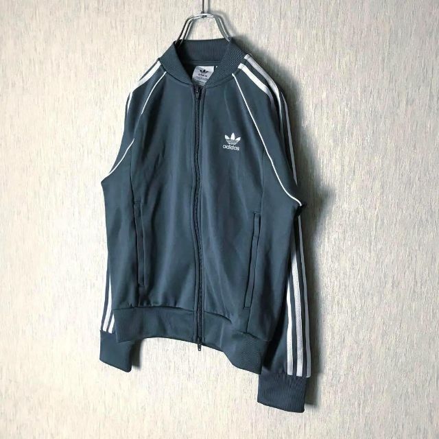 美品✨adidasトラックジャケット　SST くすみグレーブルー　S