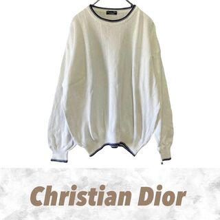 クリスチャンディオール(Christian Dior)のChristian Dior ニット セーター ディオール ホワイト L(ニット/セーター)
