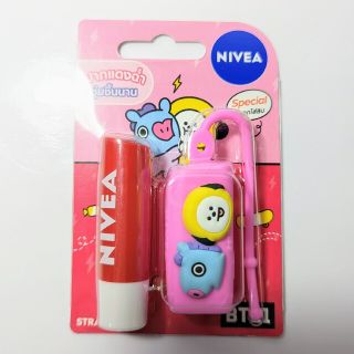 ニベア(ニベア)の海外限定　NIVEA × BT21　ニベア リップ BTS 防弾少年団　ピンク(リップケア/リップクリーム)