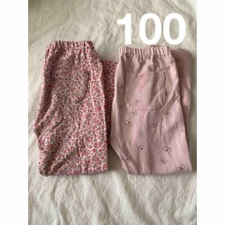 ユニクロ(UNIQLO)のユニクロ 10分丈レギンス 100 ２枚セット+ビームス フリルT 110(パンツ/スパッツ)