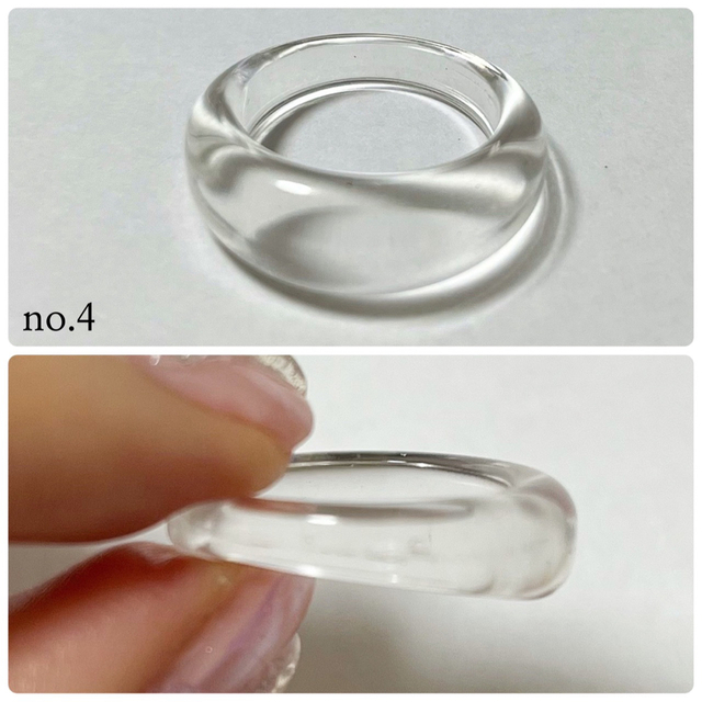 〔12号〕clear ring / Acryl / no.4 レディースのアクセサリー(リング(指輪))の商品写真