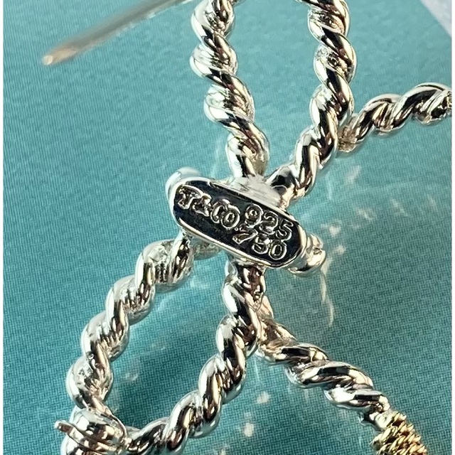 Tiffany コンビリボンモチーフ ブローチ美品 | balaokili.kz
