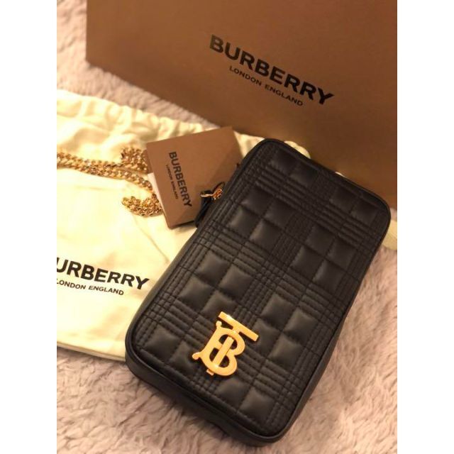 着後レビューで 送料無料】 BURBERRY バーバリー ミニチェーンバッグ
